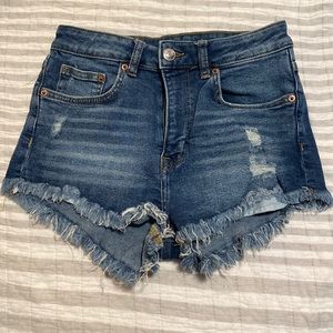 Frayed Jean shorts